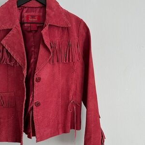 Paris Blue’s Women’s Red Cowgirl Fringe jacket